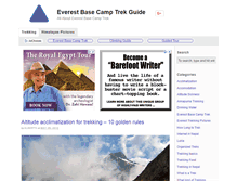 Tablet Screenshot of everestbasecamptrekguide.com